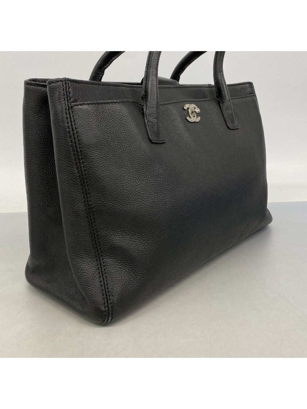 Chanel Tote Executive Leather Black Silver - Picture 2 of 9